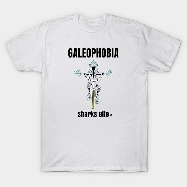 Shark Fear or Galeophobia Funny cyclist T-Shirt by The Witness